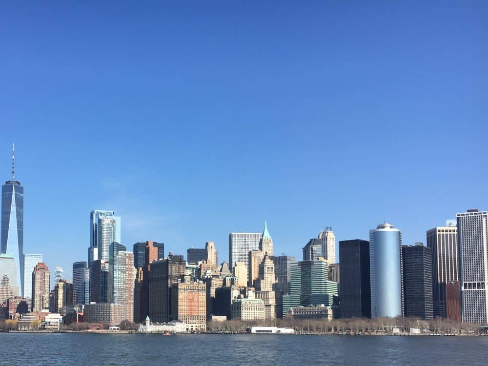 View of downtown New York in February