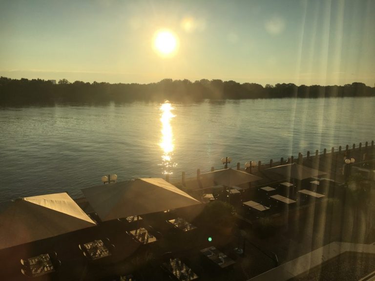Sunset on the Danube in Vienna