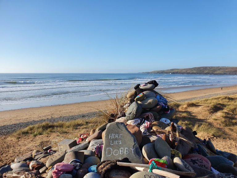 Dobby's Grave on Freshwater West beach
